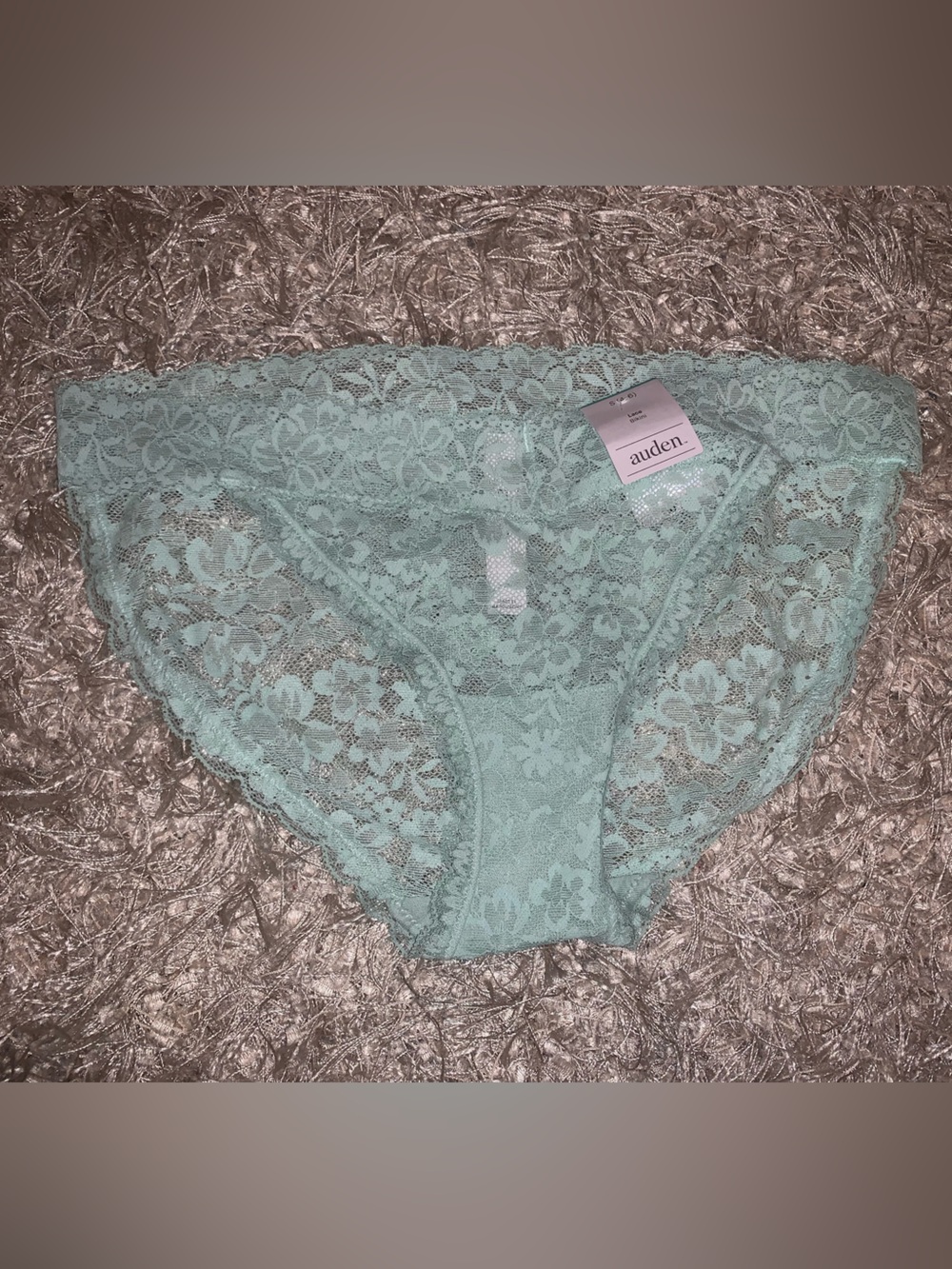 Auden Mint Lace Bikini Panty size S NWT